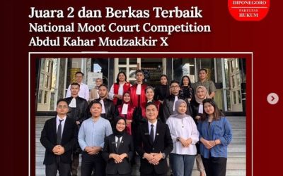 2nd Place National Moot Court Competition Abdul Kahar Mudzakar X Cup