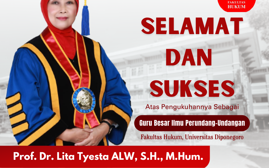 Prof Dr Lita Tyesta ALW, S.H., M.Hum. who has been confirmed as a Professor in the field of Legislation