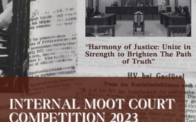 The 2023 XIII Dean’s Cup Internal Moot Court Competition (IMCC) will be held on Saturday 25 November 2023